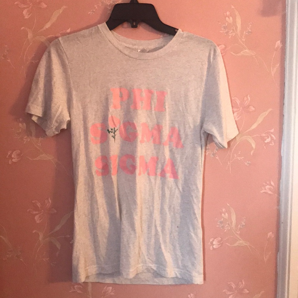 Grey phi sigma sigma sorority t shirt